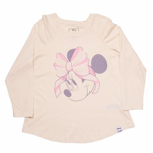 Loungefly Minnie Mouse Lace Detail Unisex Raglan Tee
