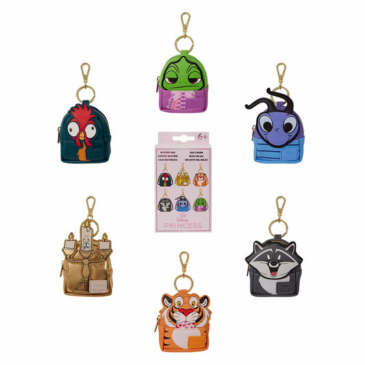Loungefly Disney Princess Sidekicks Cosplay Mystery Mini Backpack Keychain Charm