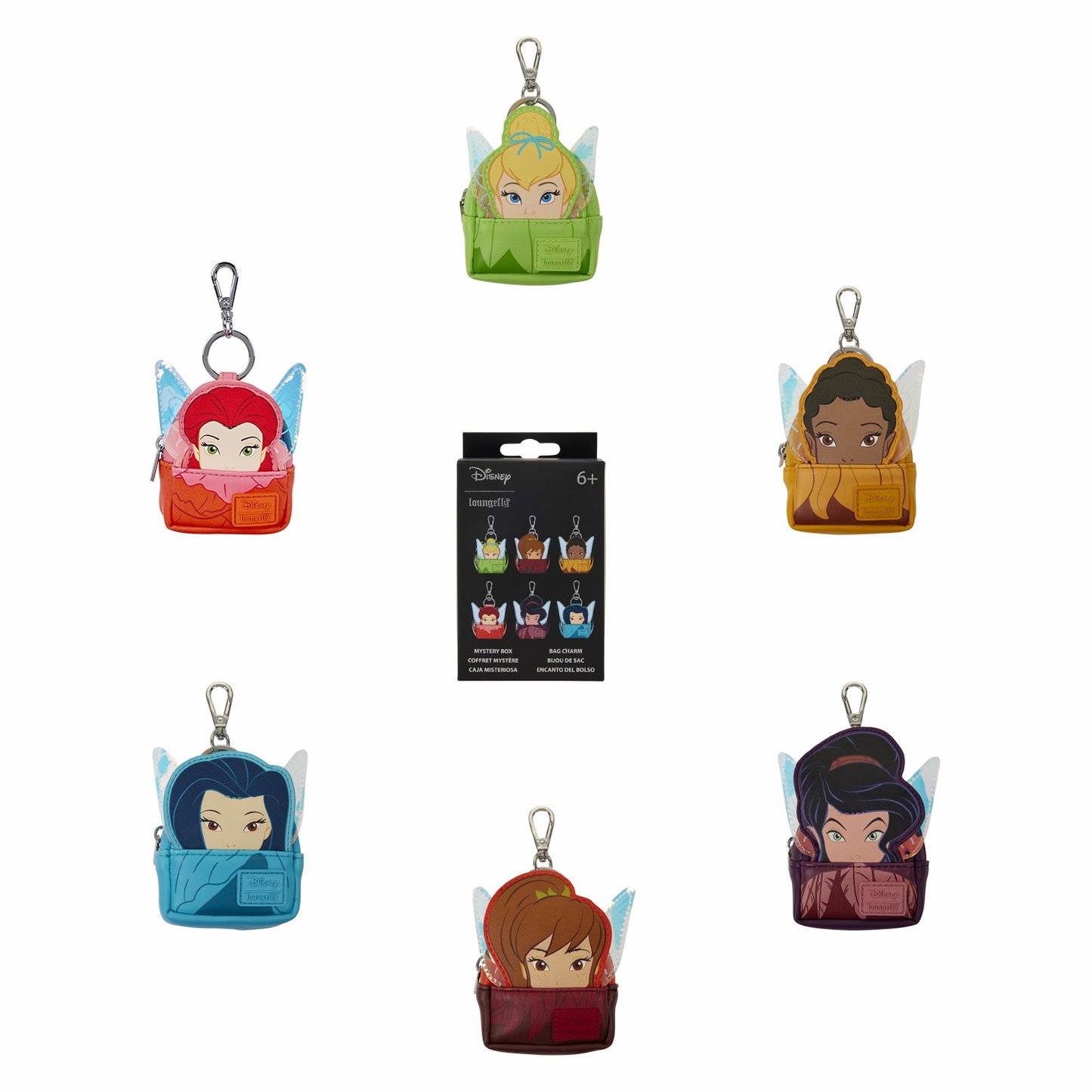Loungefly Disney Fairies Cosplay Mystery Mini Backpack Keychain Charm