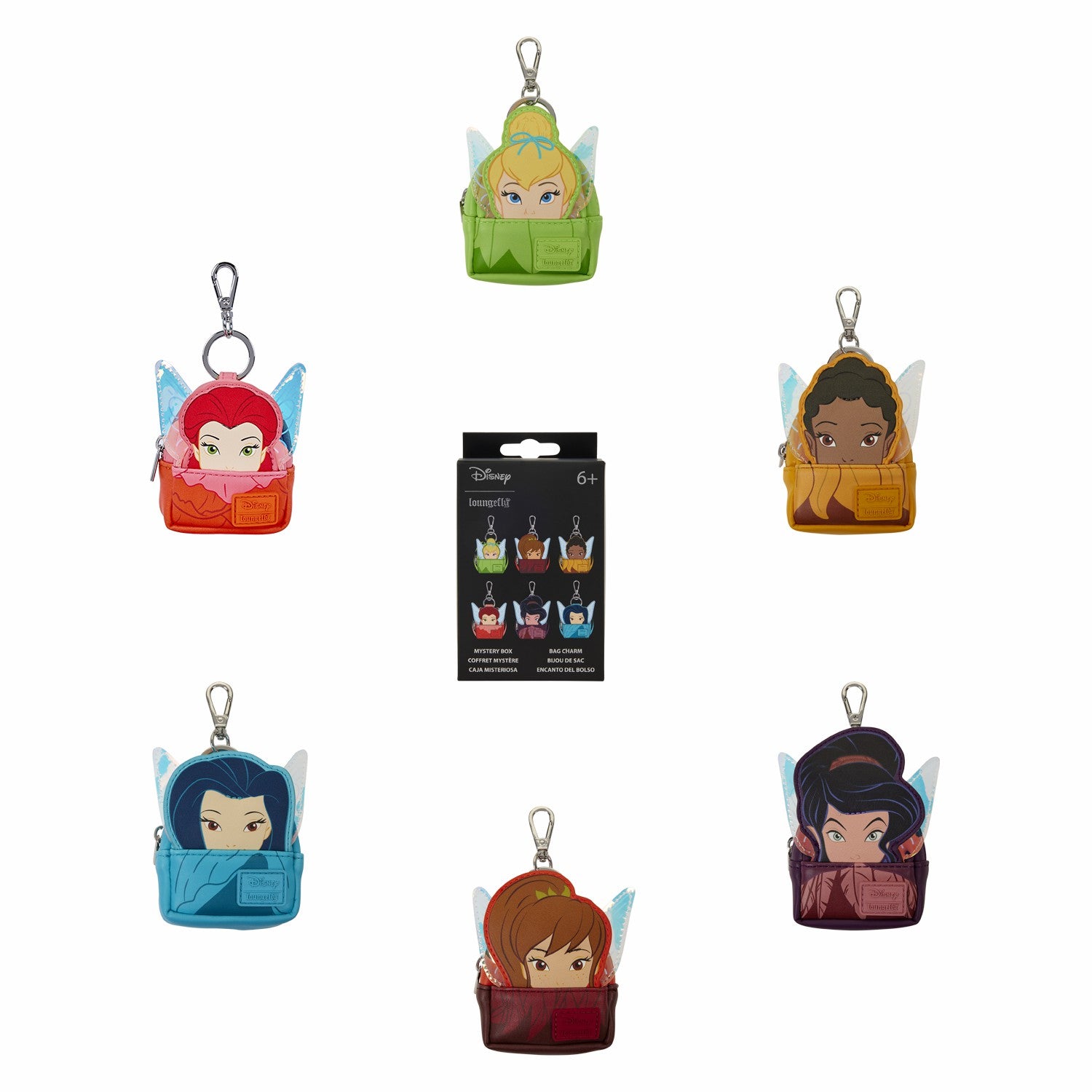 Loungefly Disney Fairies Cosplay Mystery Mini Backpack Keychain Charm