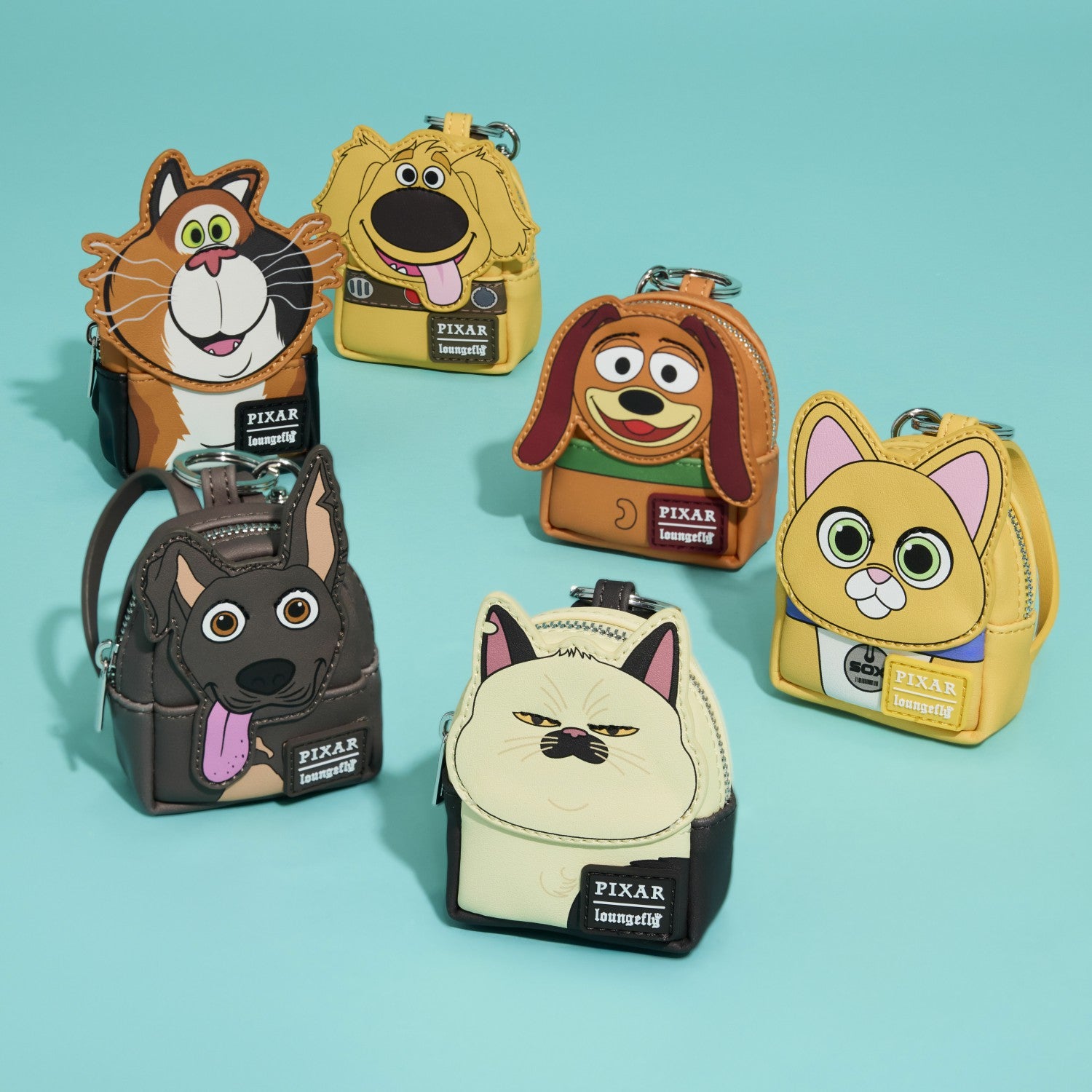 Loungefly Pixar Dogs & Cats Cosplay Mystery Mini Backpack Keychain Charm