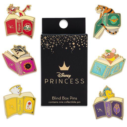 Loungefly Disney Princess Sidekicks Books Blind Box Enamel Pin