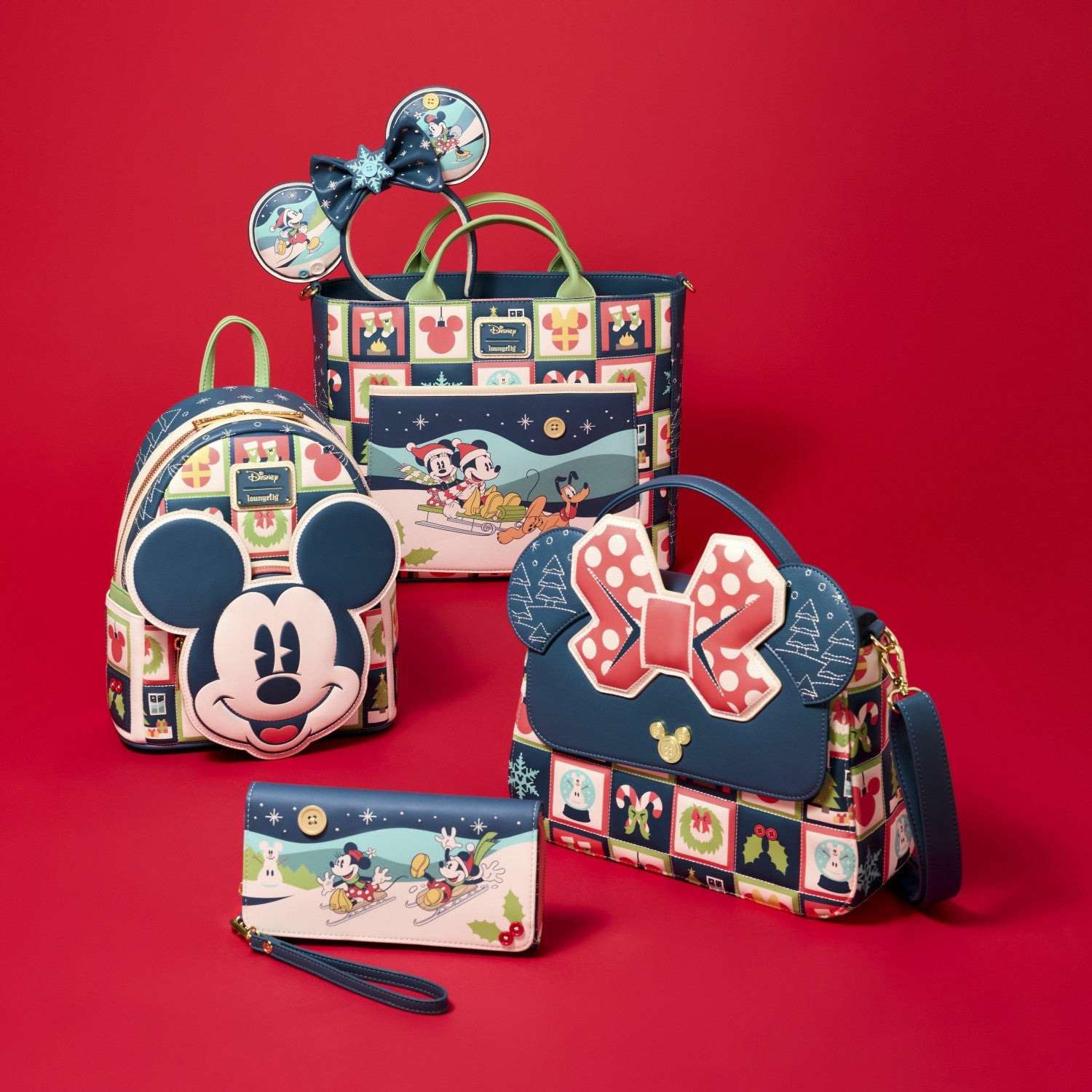 Loungefly Mickey & Minnie Holiday Ear Headband