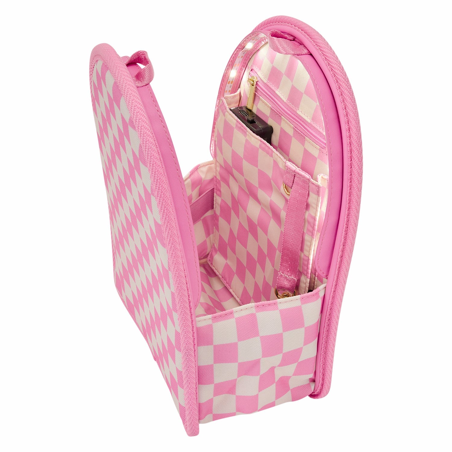 Loungefly Loungefly Pink Checkered Light-Up Mini Backpack Bag Organizer Insert