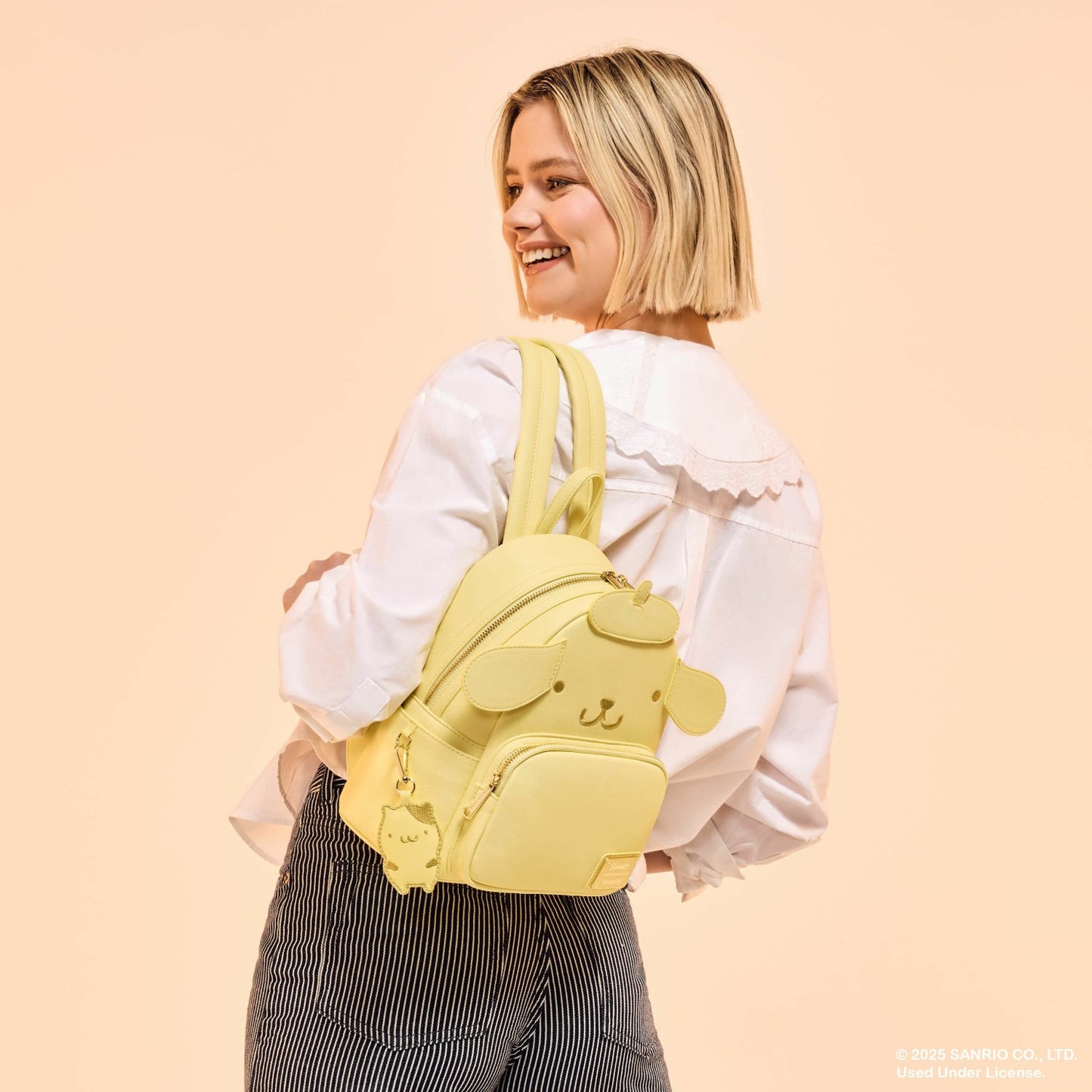 Loungefly Sanrio Pompompurin Monochrome Cosplay Mini Backpack