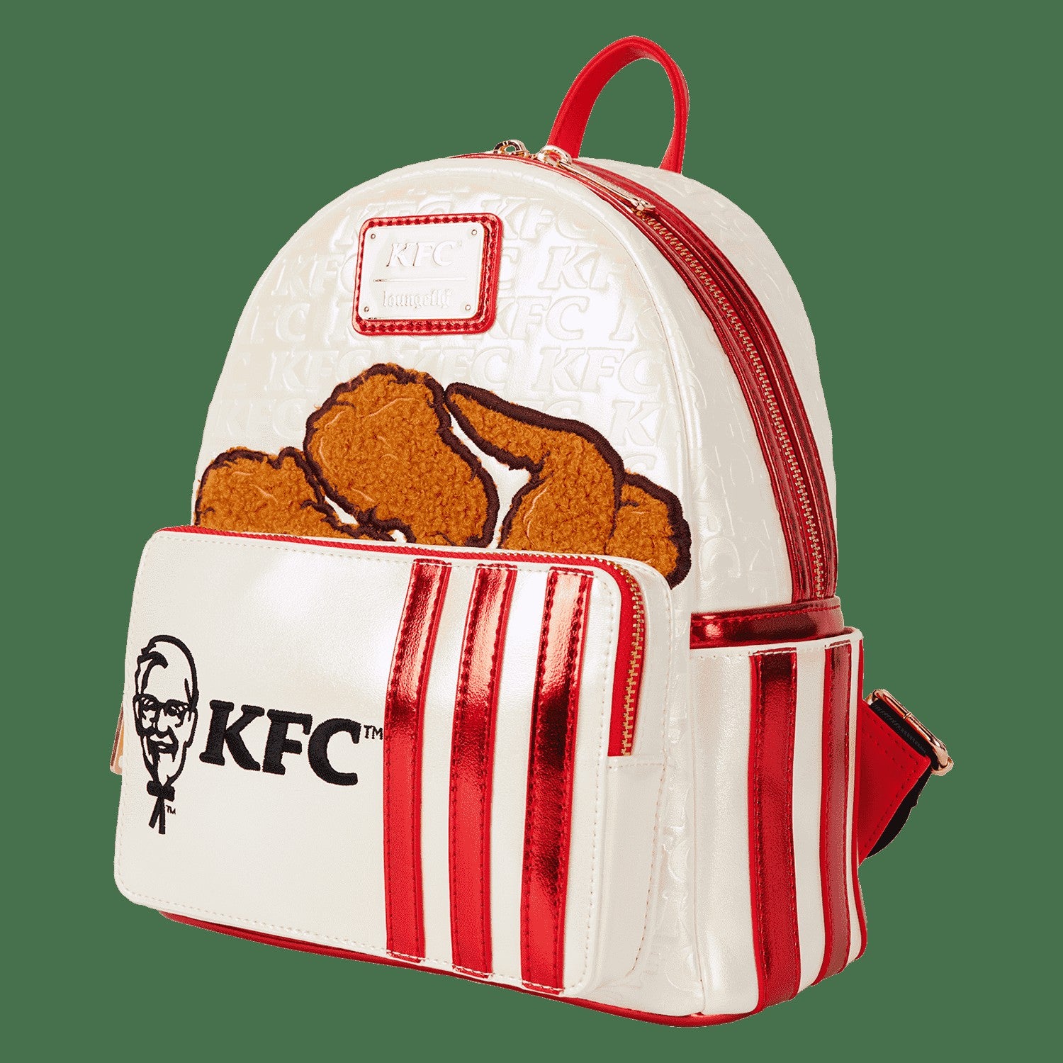 Loungefly KFC Chicken Bucket Sherpa Mini Backpack