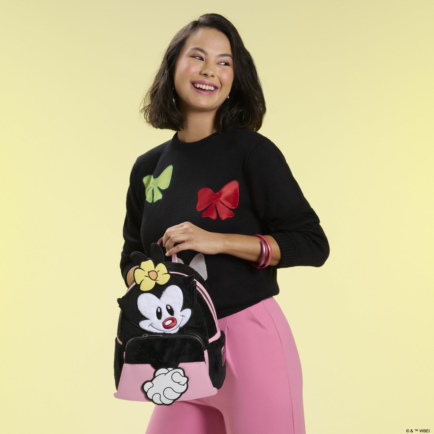 Loungefly Animaniacs Exclusive Dot Warner Cosplay Plush Mini Backpack