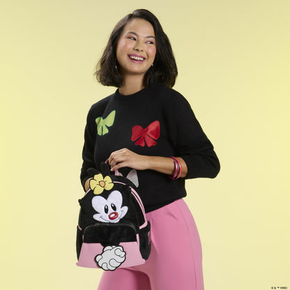 Loungefly Animaniacs Exclusive Dot Warner Cosplay Plush Mini Backpack