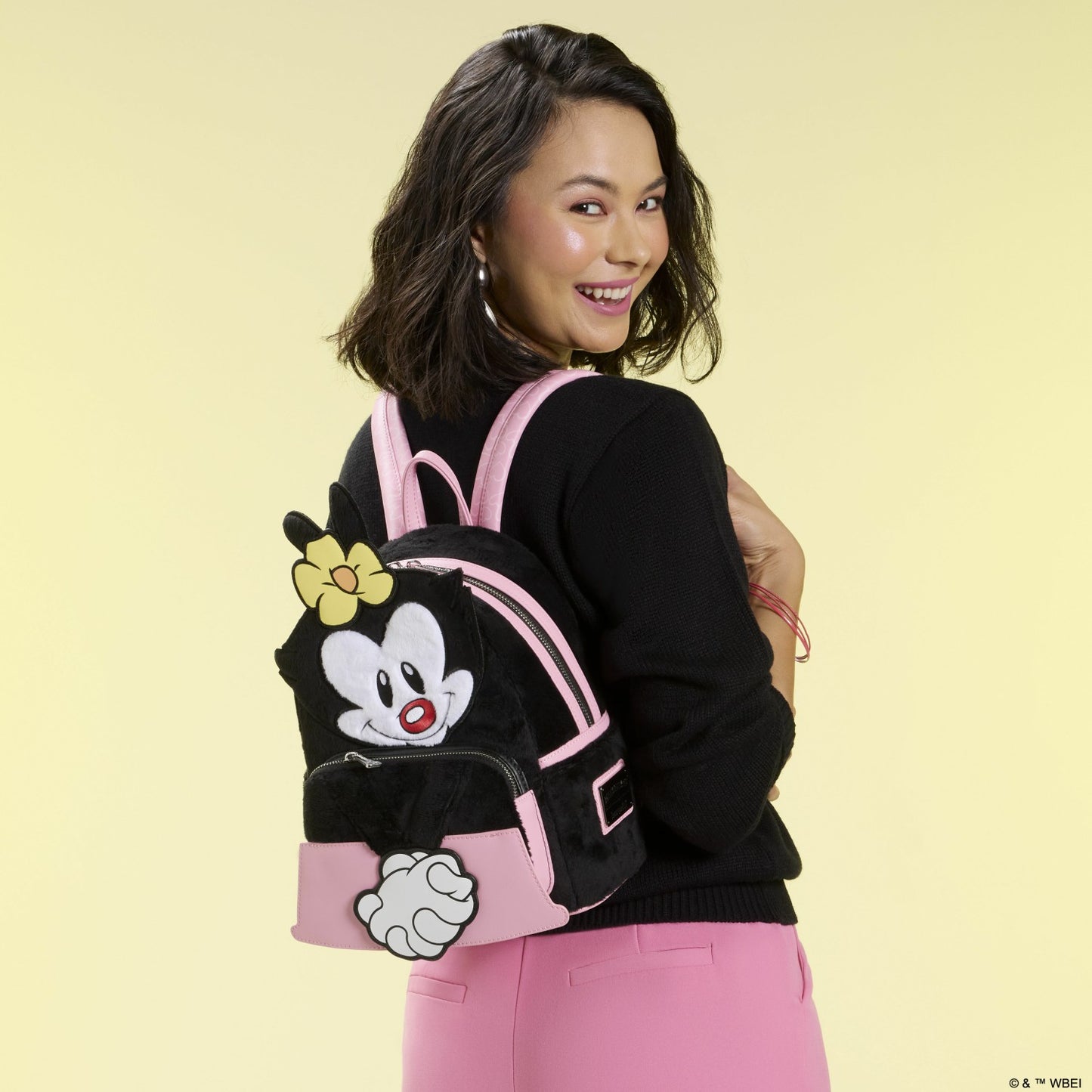 Loungefly Animaniacs Exclusive Dot Warner Cosplay Plush Mini Backpack
