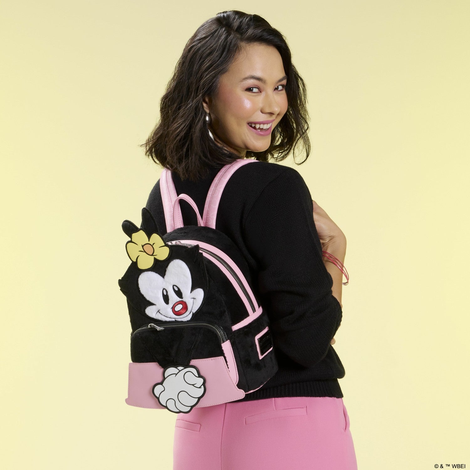 Loungefly Animaniacs Exclusive Dot Warner Cosplay Plush Mini Backpack