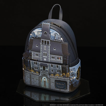 Loungefly Wednesday Nevermore Academy Castle Glow Mini Backpack