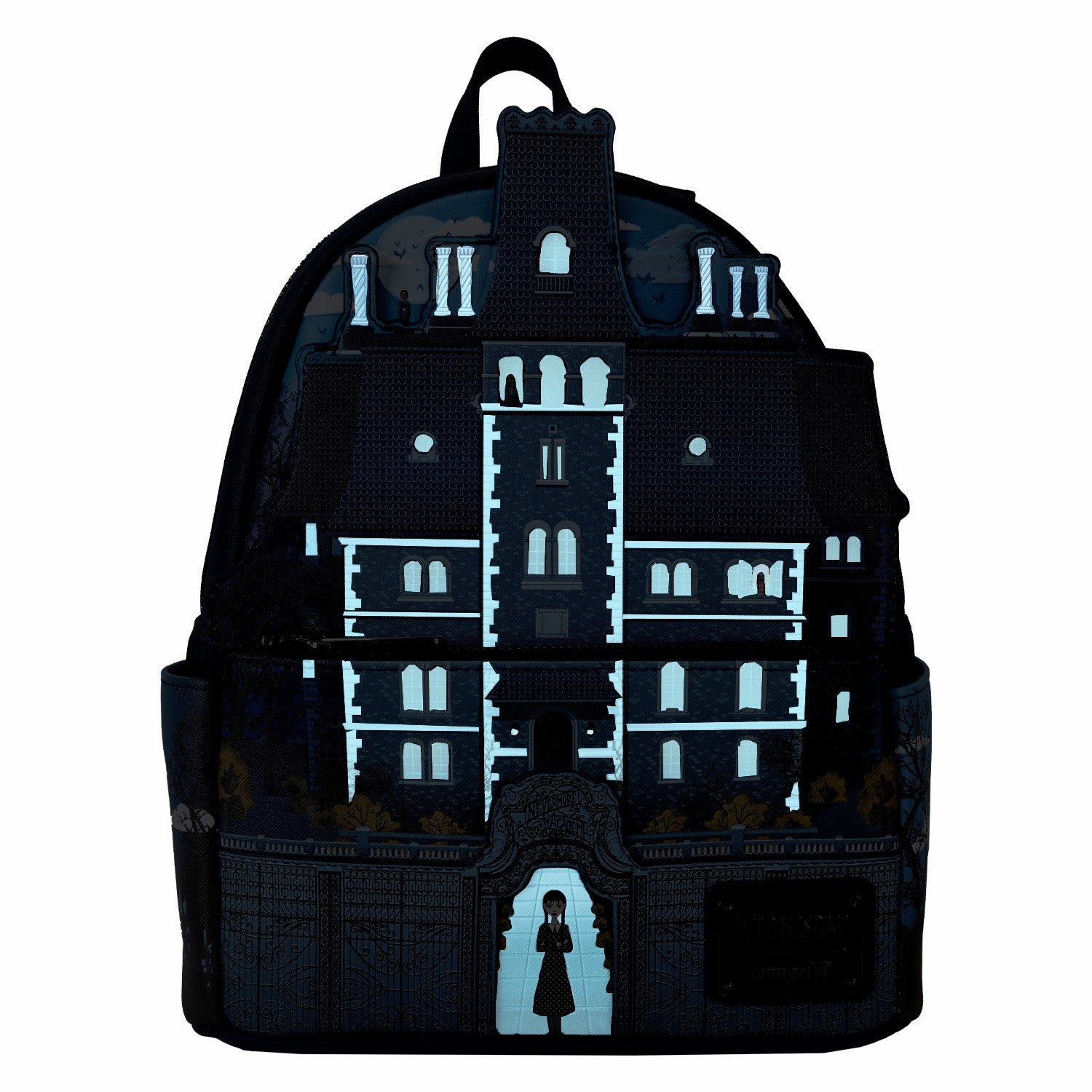 Loungefly Wednesday Nevermore Academy Castle Glow Mini Backpack