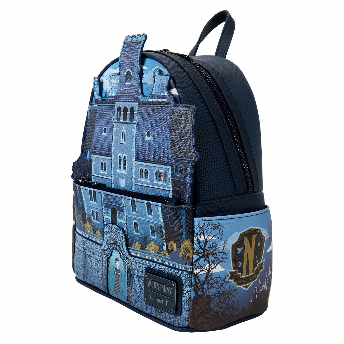 Loungefly Wednesday Nevermore Academy Castle Glow Mini Backpack