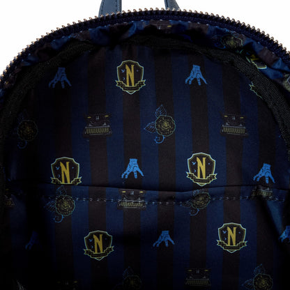 Loungefly Wednesday Nevermore Academy Castle Glow Mini Backpack