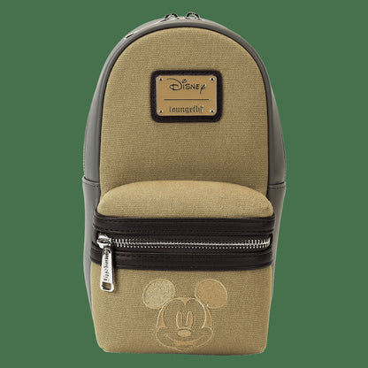 Loungefly Mickey & Friends Canvas Drink Holder Crossbody Bag