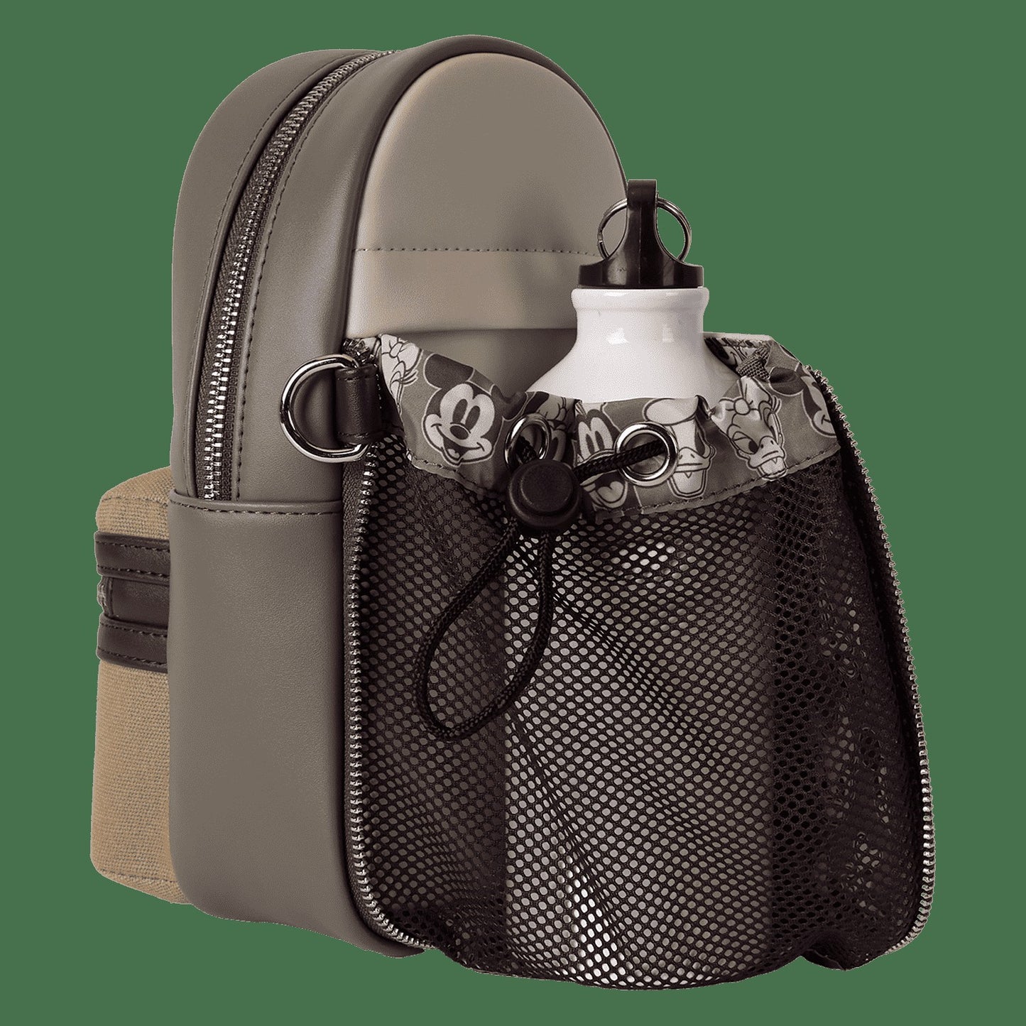 Loungefly Mickey & Friends Canvas Drink Holder Crossbody Bag