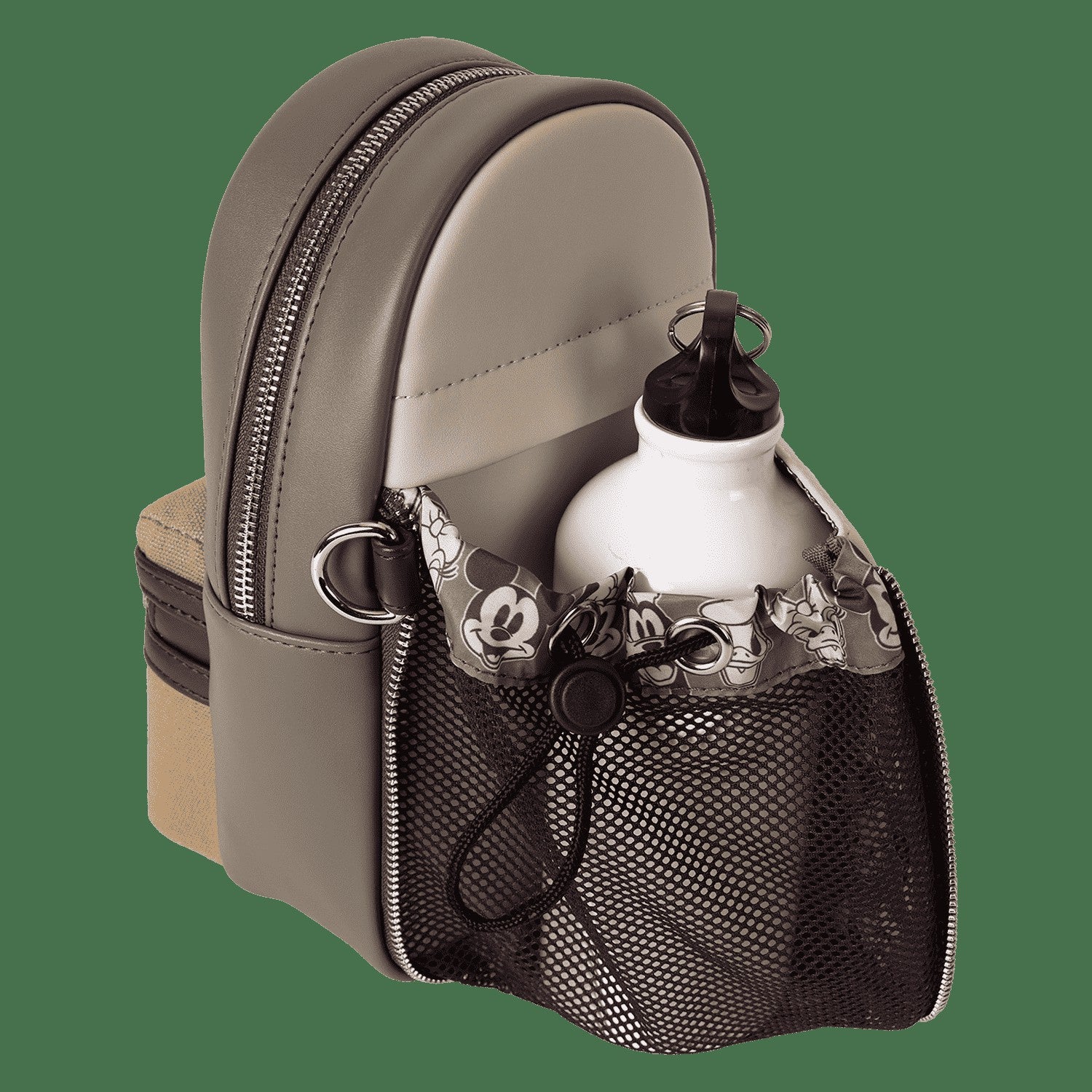 Loungefly Mickey & Friends Canvas Drink Holder Crossbody Bag