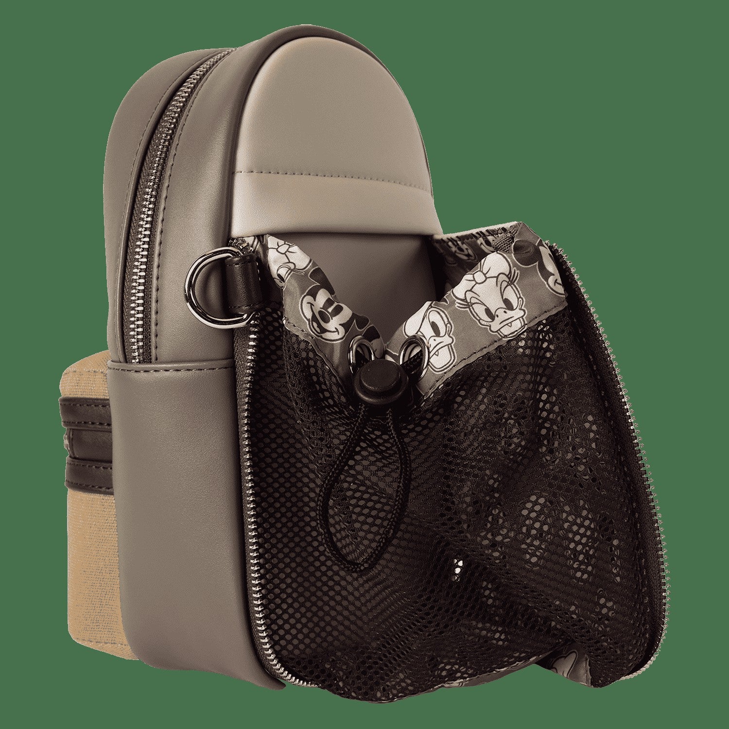 Loungefly Mickey & Friends Canvas Drink Holder Crossbody Bag
