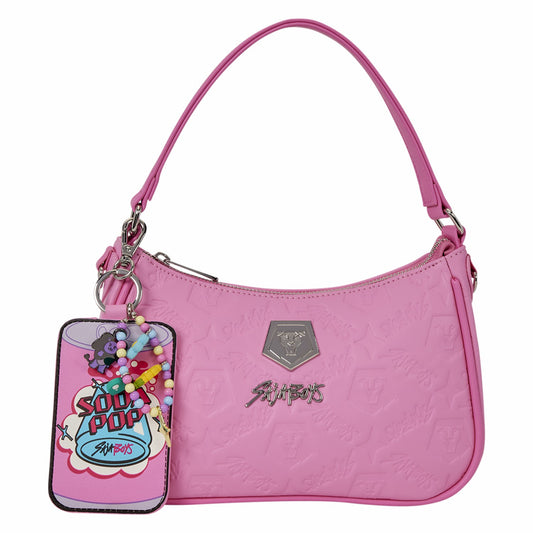 Loungefly KPop Demon Hunters Exclusive Saja Boys All-Over Print Crossbody Bag with Photo Card Charm