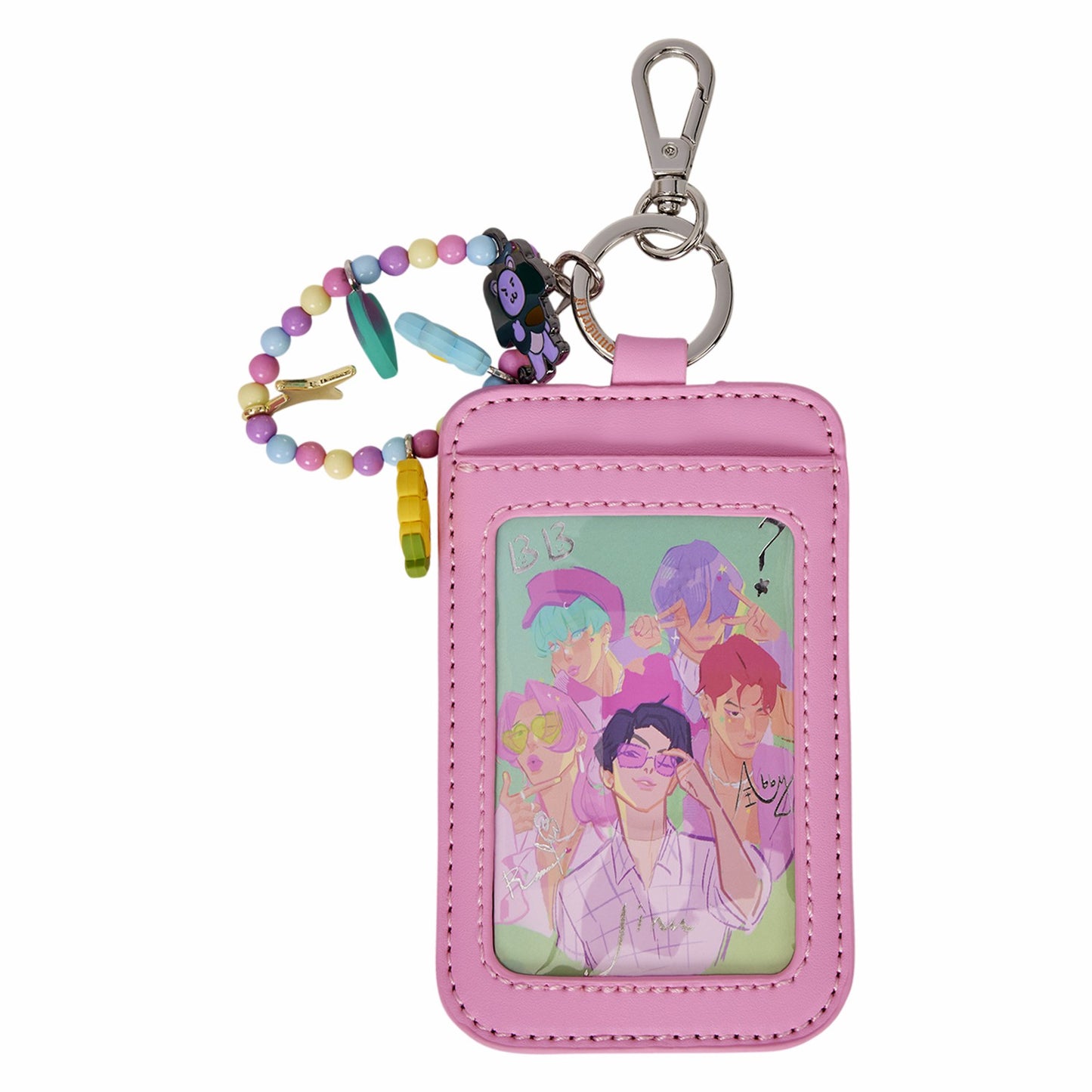 Loungefly KPop Demon Hunters Exclusive Saja Boys All-Over Print Crossbody Bag with Photo Card Charm