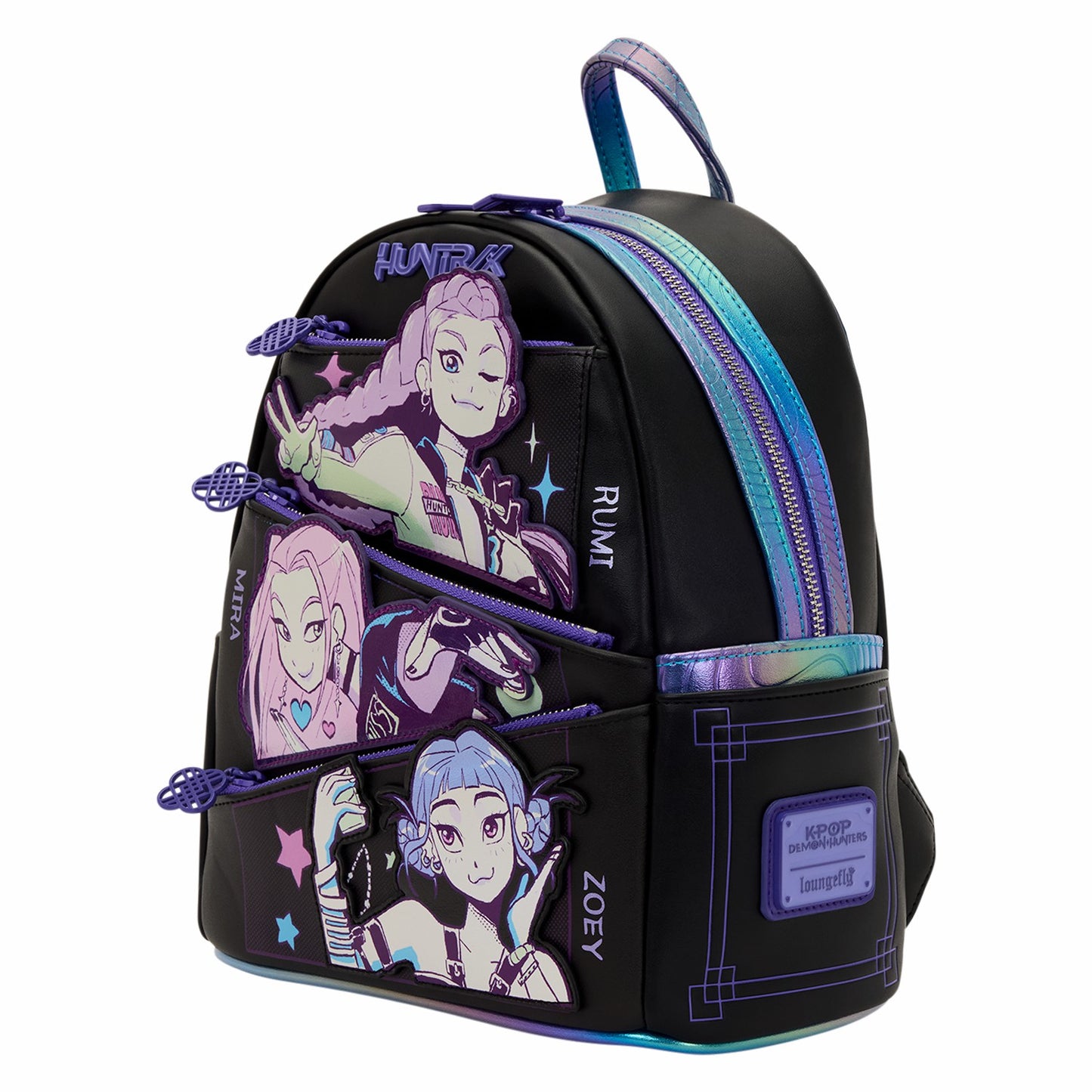 Loungefly KPop Demon Hunters HUNTR/X Mini Backpack with Photo Card Charm