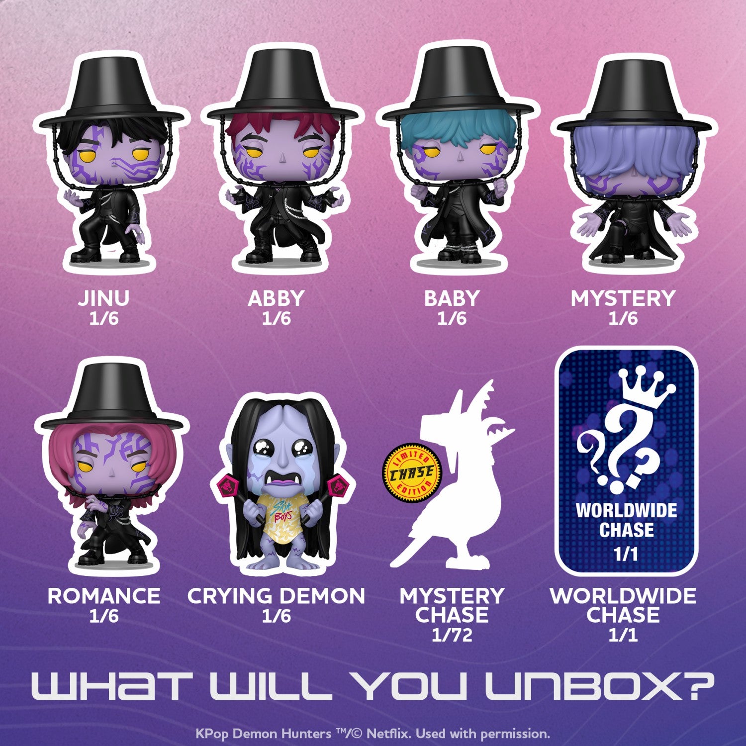 Loungefly Pop! Mystery KPop Demon Hunters 6-Pack | Funko