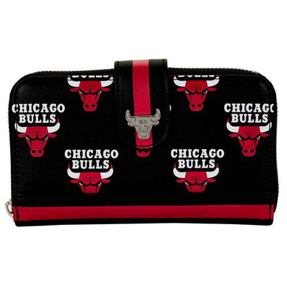 Loungefly NBA Chicago Bulls Logo Zip Around Wallet