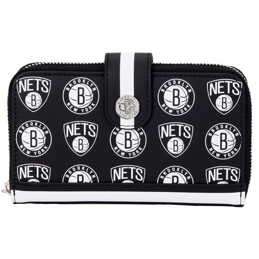 Loungefly NBA Brooklyn Nets Logo Zip Around Wallet