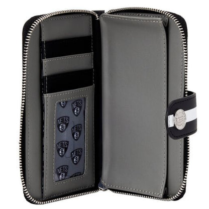 Loungefly NBA Brooklyn Nets Logo Zip Around Wallet
