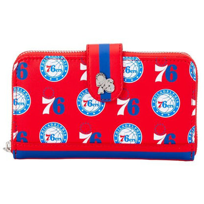 Loungefly NBA Philadelphia 76ers Logo Zip Around Wallet