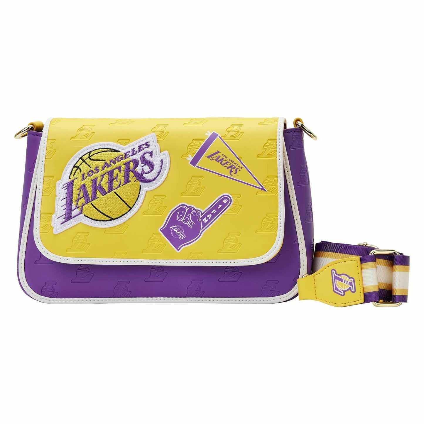 Loungefly NBA Los Angeles Lakers Patch Icons Crossbody Bag
