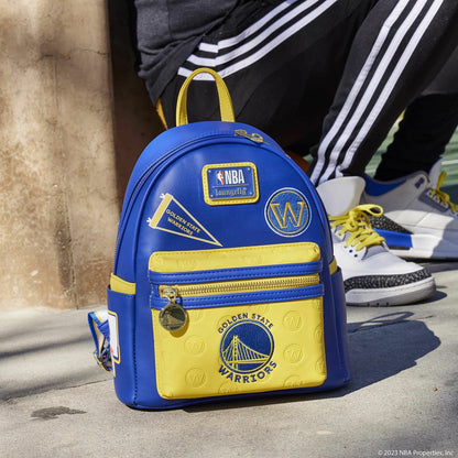 Loungefly NBA Golden State Warriors Patch Icons Mini Backpack