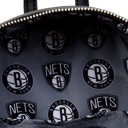 Loungefly NBA Brooklyn Nets Basketball Logo Mini Backpack