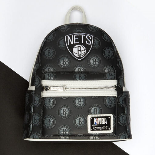 Loungefly NBA Brooklyn Nets Logo Mini Backpack
