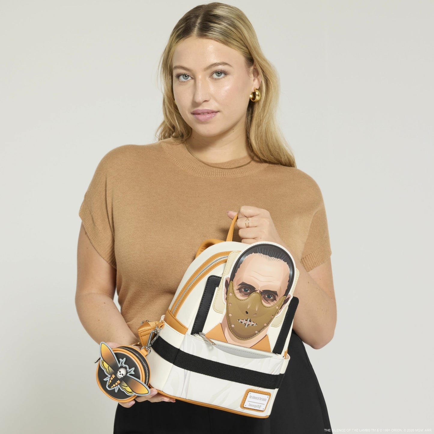 Loungefly The Silence of the Lambs Exclusive Hannibal Lecter Cosplay Mini Backpack with Coin Bag