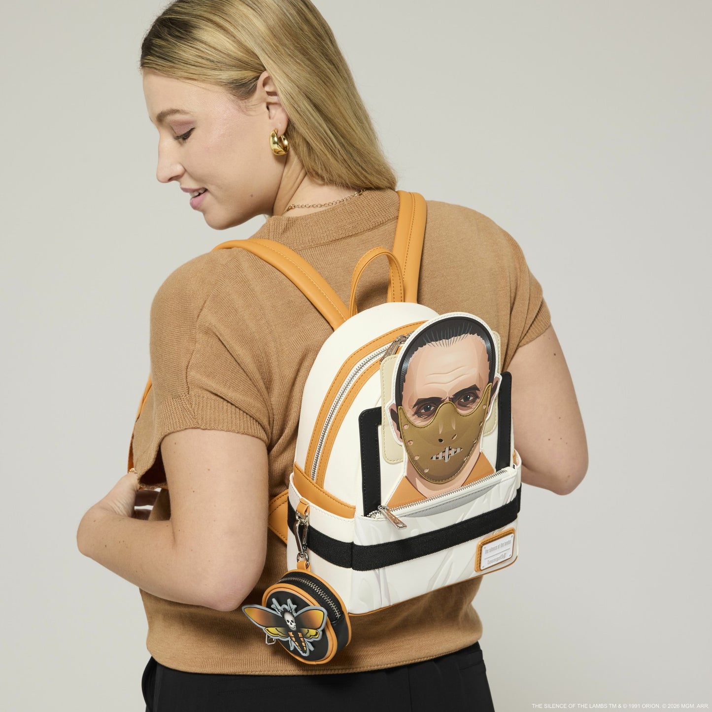 Loungefly The Silence of the Lambs Exclusive Hannibal Lecter Cosplay Mini Backpack with Coin Bag