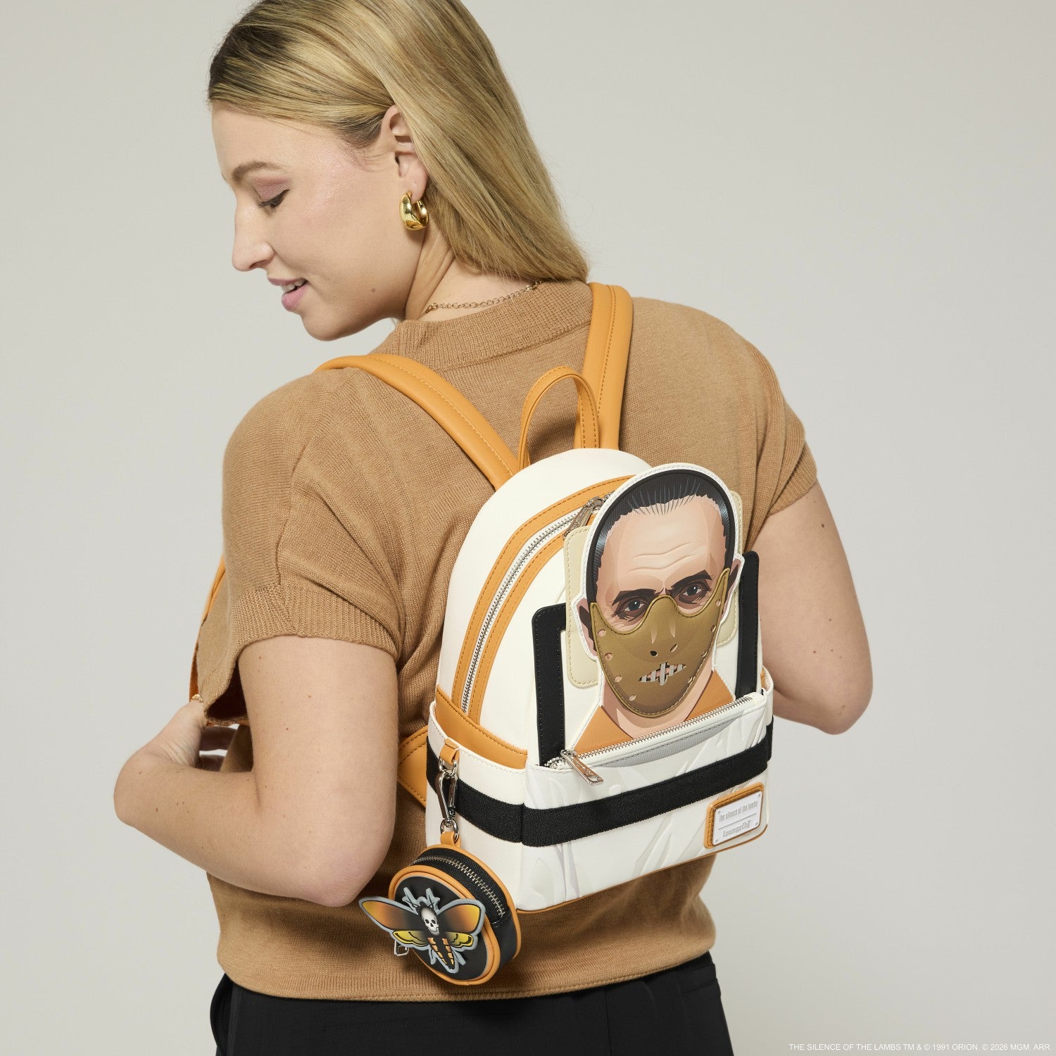 Loungefly The Silence of the Lambs Exclusive Hannibal Lecter Cosplay Mini Backpack with Coin Bag