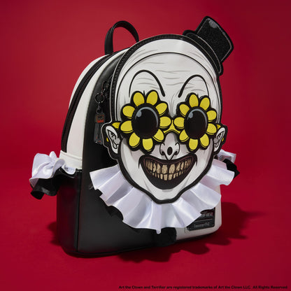 Loungefly Terrifier Exclusive Art the Clown Glow Cosplay Mini Backpack