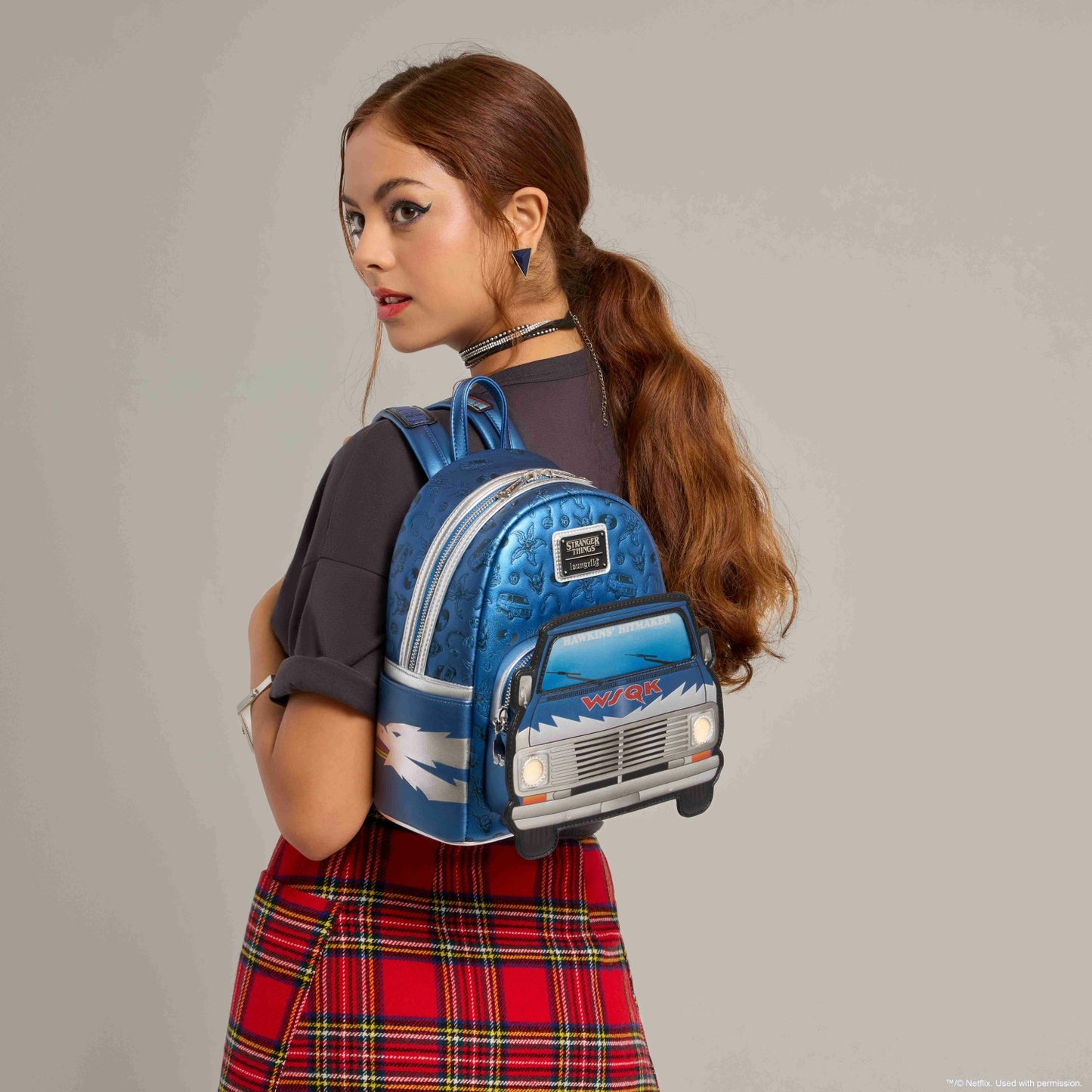 Loungefly Stranger Things 5 Exclusive WSQK Van Light-Up Mini Backpack