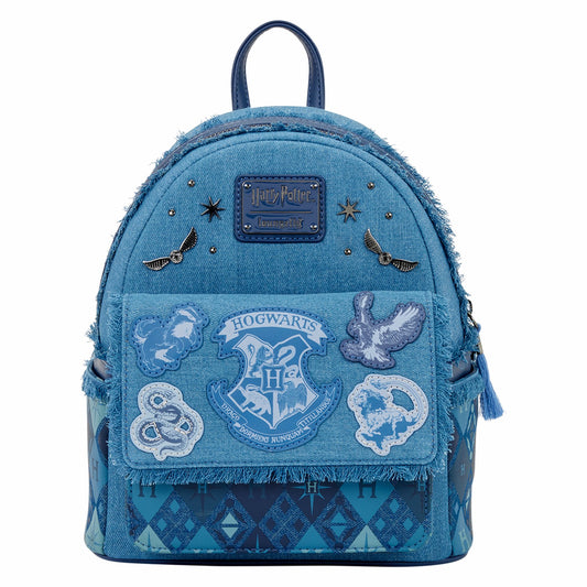Loungefly Harry Potter Hogwarts Denim Mini Backpack