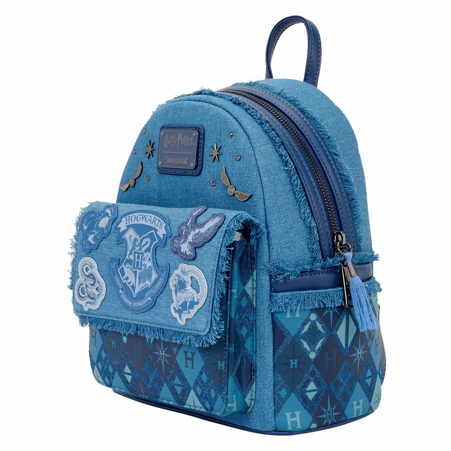 Loungefly Harry Potter Hogwarts Denim Mini Backpack