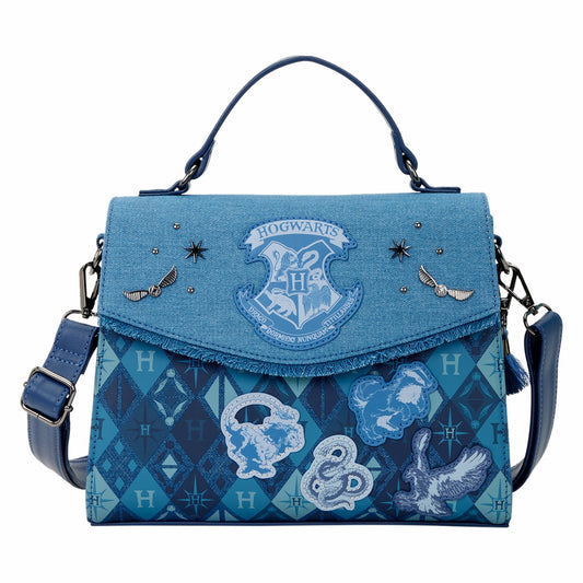 Loungefly Harry Potter Hogwarts Denim Crossbody Bag