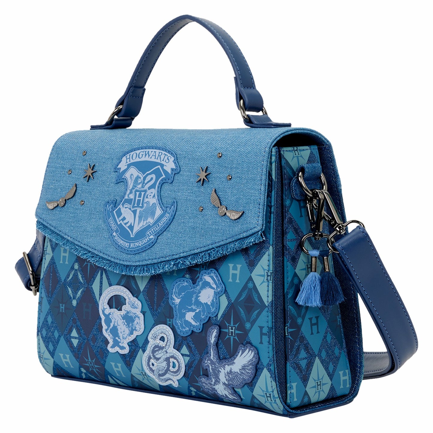 Loungefly Harry Potter Hogwarts Denim Crossbody Bag