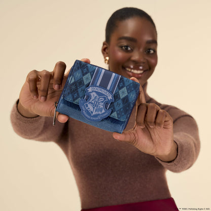 Loungefly Harry Potter Hogwarts Denim Tri-fold Wallet