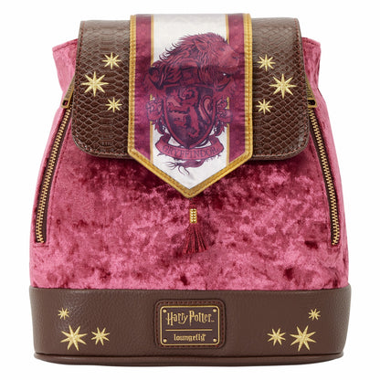 Loungefly Exclusive Harry Potter Gryffindor Banner Velvet Mini Backpack