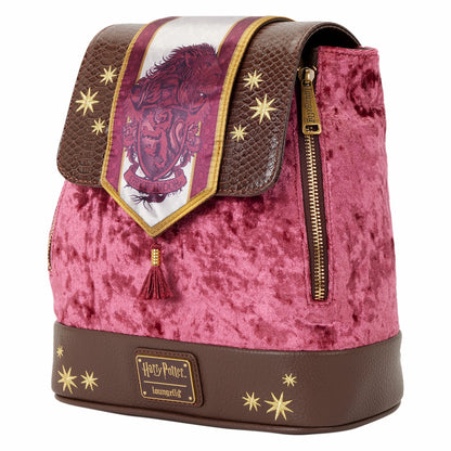Loungefly Exclusive Harry Potter Gryffindor Banner Velvet Mini Backpack