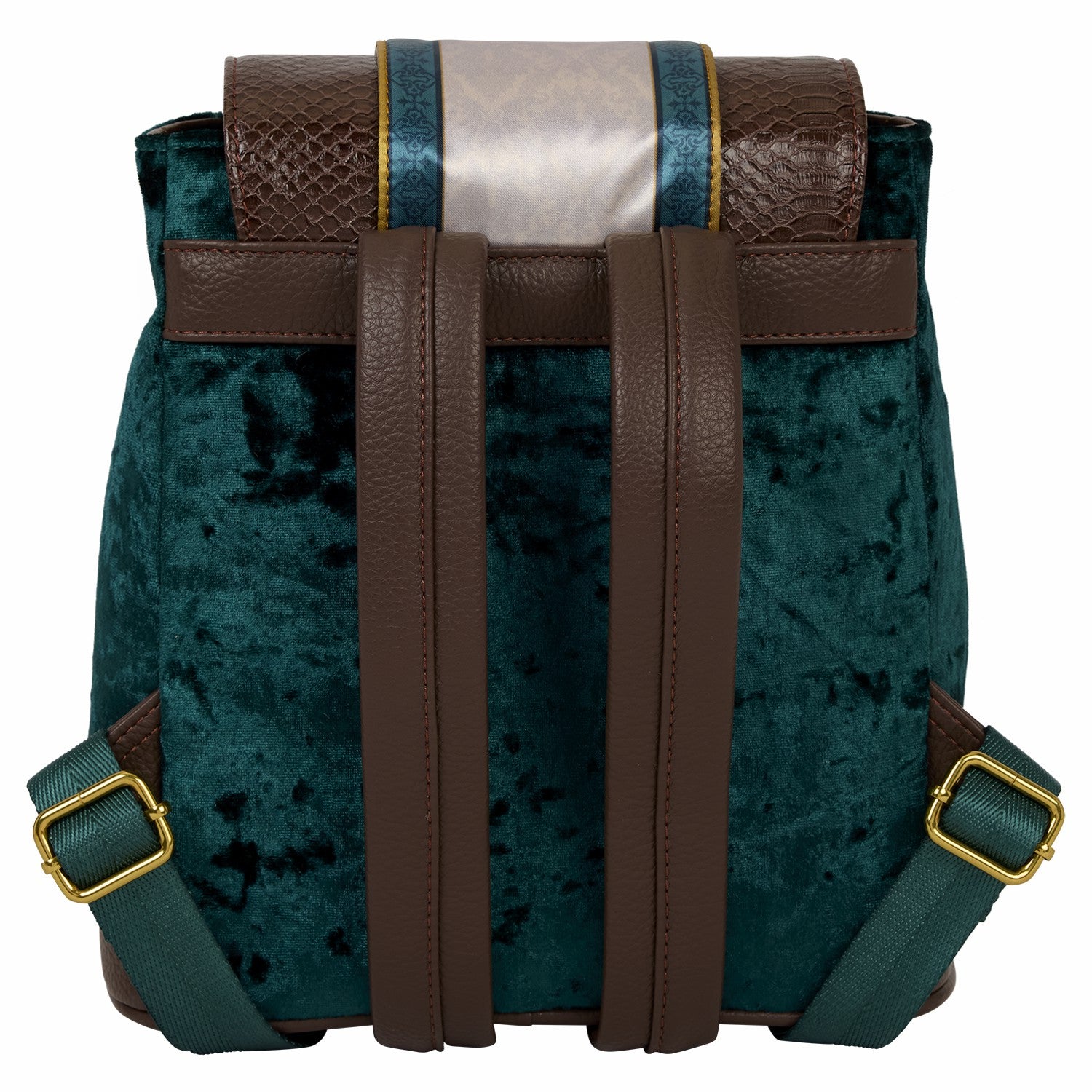 Loungefly Exclusive Harry Potter Slytherin Banner Velvet Mini Backpack