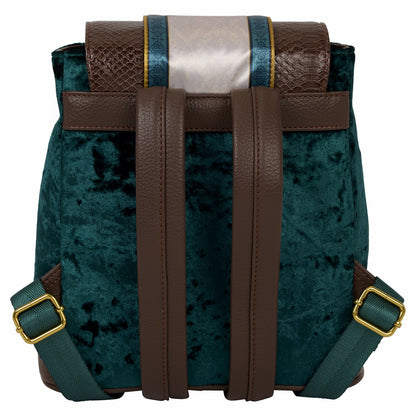 Loungefly Exclusive Harry Potter Slytherin Banner Velvet Mini Backpack