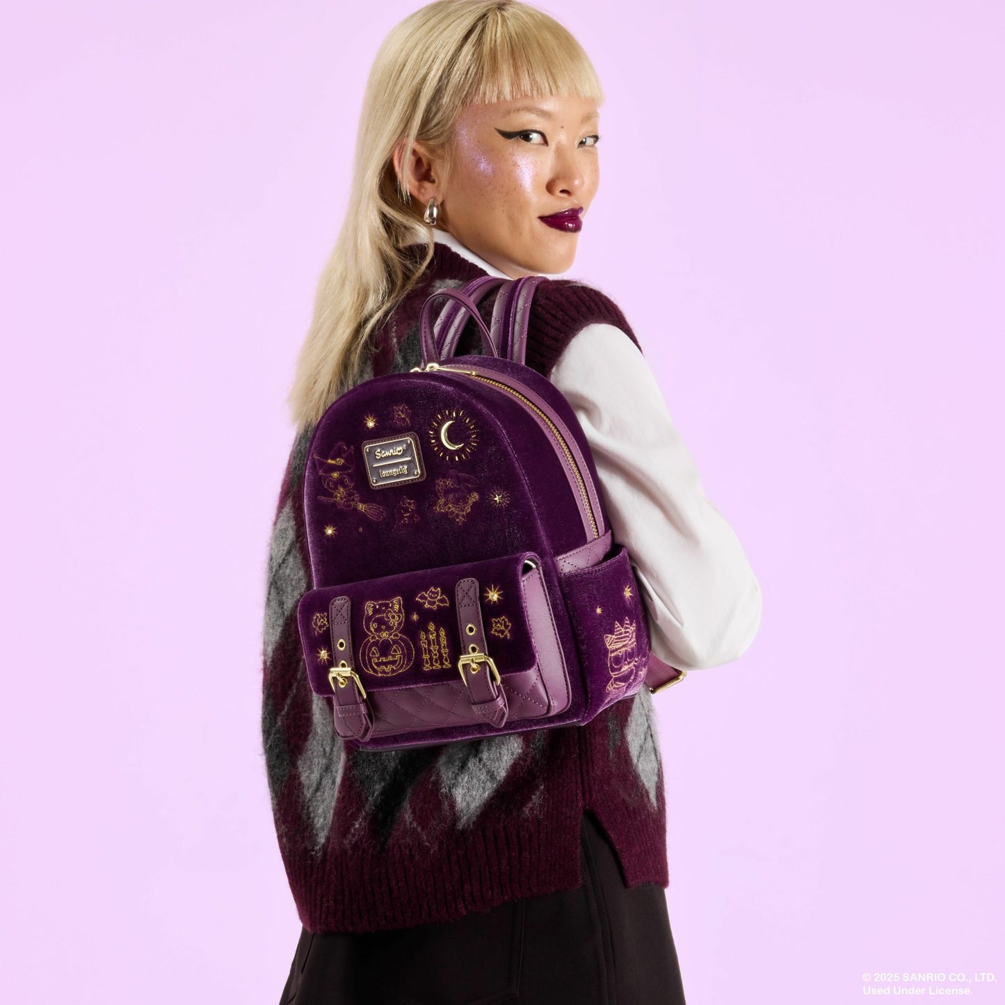 Loungefly Sanrio Hello Kitty & Friends Exclusive Halloween Costume Velvet Mini Backpack