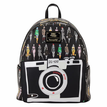 Loungefly Emily in Paris Limited Edition Camera All-Over Print Mini Backpack